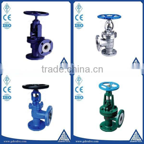 PN16 CF8 stainless steel angle globe valve