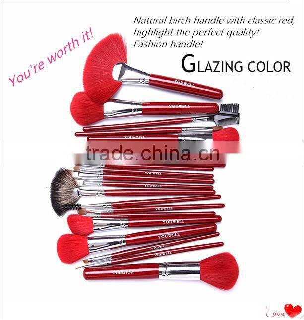 21pcs Sable Hair Makeup Brush Kit High end Womens Makeup Brush