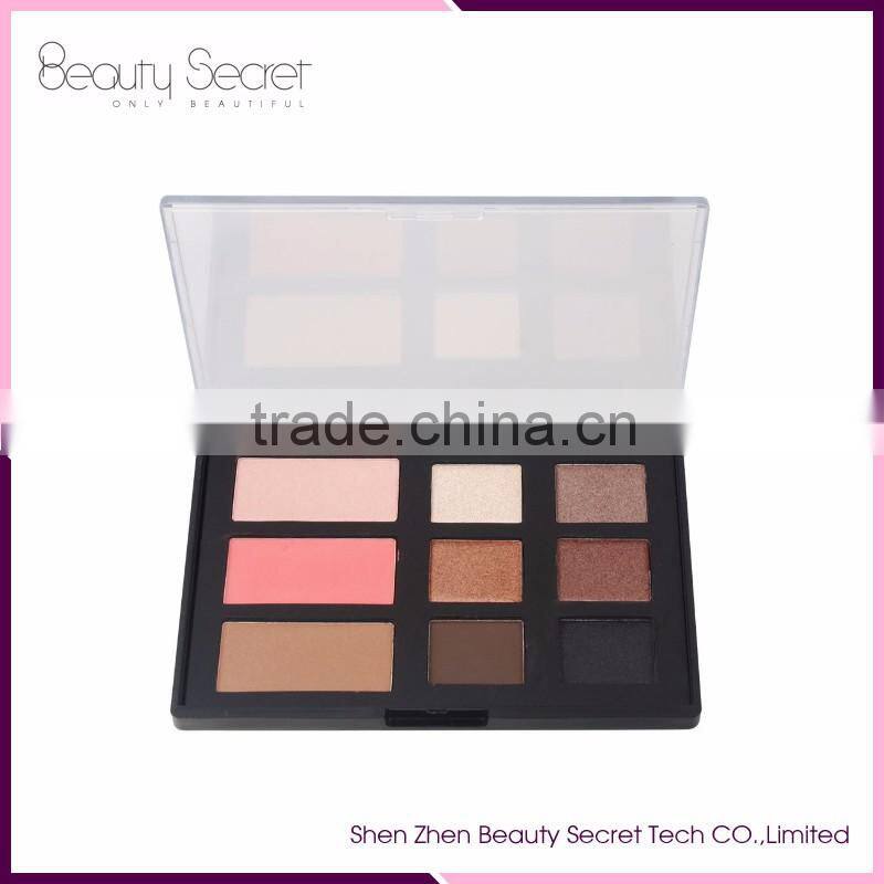 China cosmetic factory 9 color eyeshadow contour palette made for export