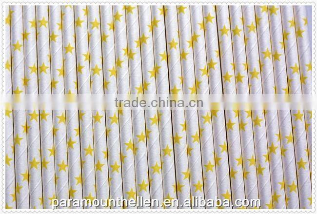 Eco Party Favors Wholesale Striped Paper Straws for wedding party