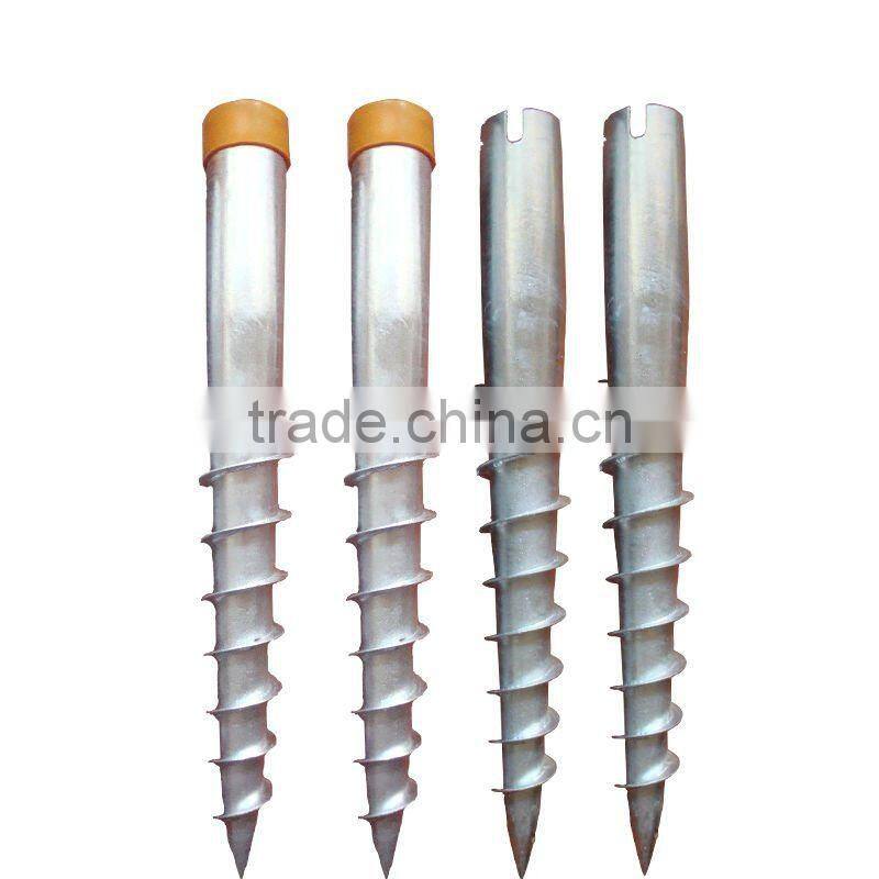 hot dipped galvanized ground screw pole anchor