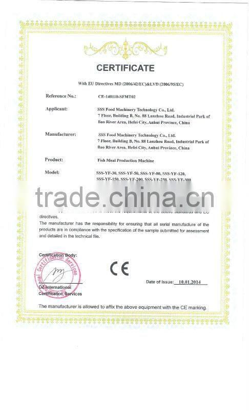 High quality fish meal machine with CE certificate