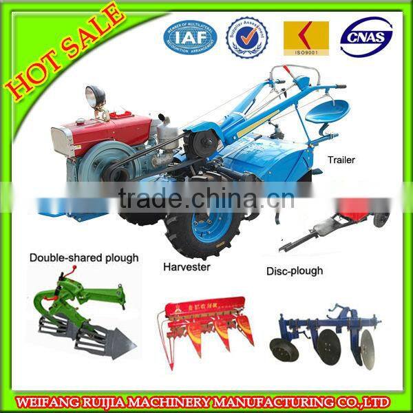 18HP Water-cooled / Condensing cooled DIESEL ENGINE farm hand tractor ,double speed rotovator with seat for sale