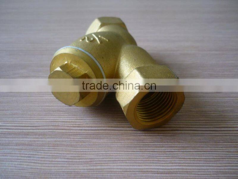 brass Y type female strainer valve