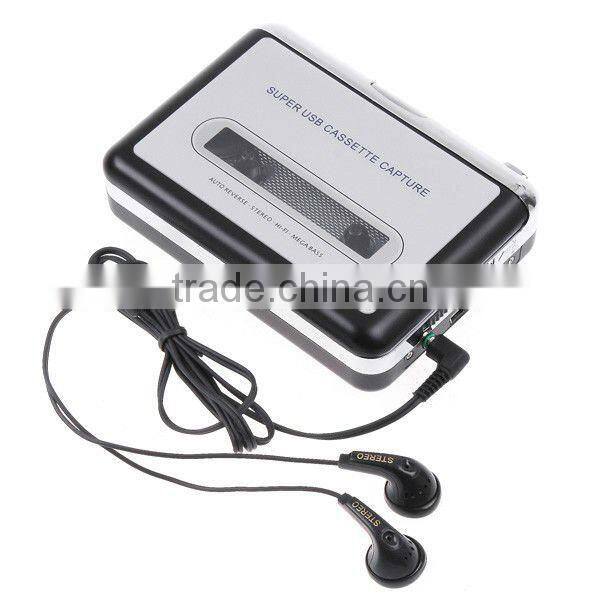 Tape to PC USB Cassette-to-MP3 Converter Capture Audio Music Player