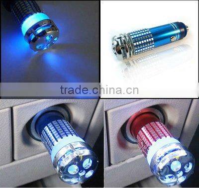 12V Mini Auto Car Fresh Air Ionic Purifier Oxygen Bar Ozone Ionizer Cleaner
