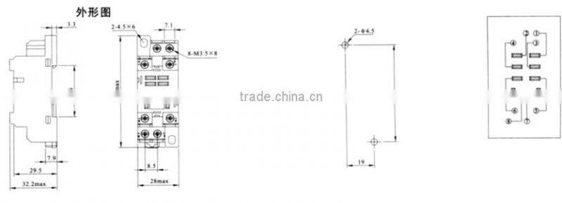 HEIGHT Hot Sale PTF08A-E Relay Socket / 6pin Relay Socket/General relay socket with High Quality Factory Price