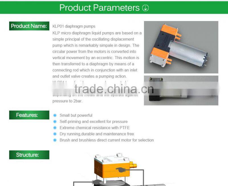 Kamoer KLP01 mini dc semi-automatic liquid diaphragm pump