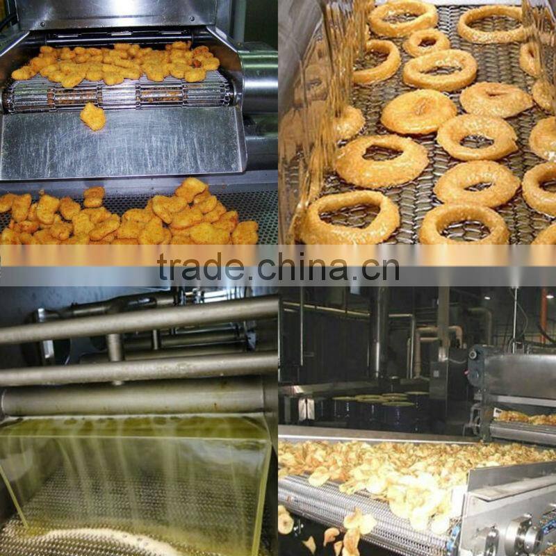 Automatic Continuous Deep Fryer with Double Conveyor