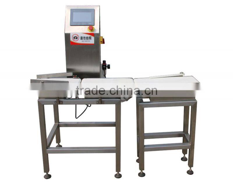 2016 newest cheap price check weigher with pusher rejector