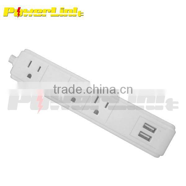 H50004 3 outlet power strip White 2-Port USB 2.1 Power Strip
