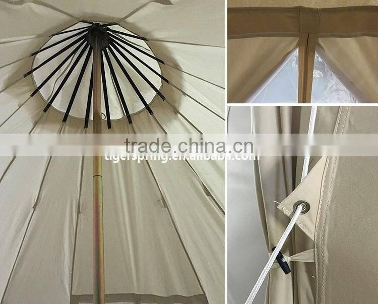 100% Cotton Canvas Camping Bell Tent 5m Sibley Tent