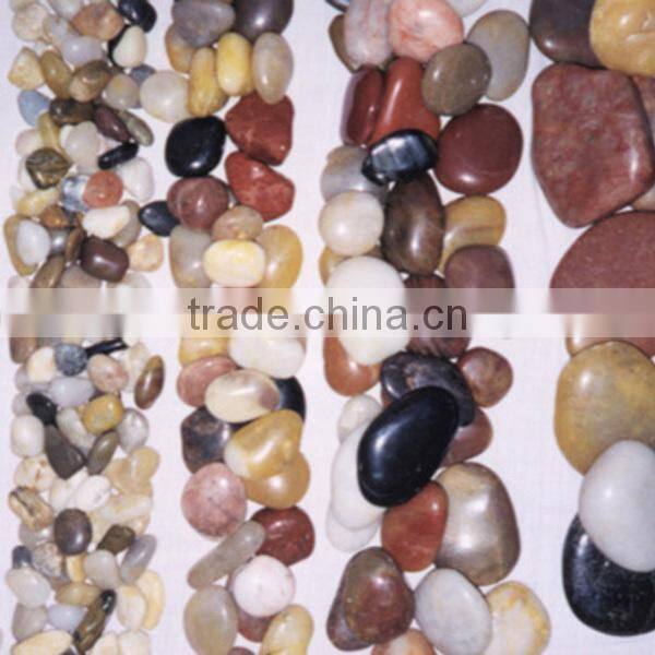 Newstar black white yellow polished River rocks