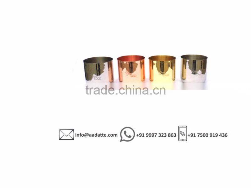 Brass plated candle jar