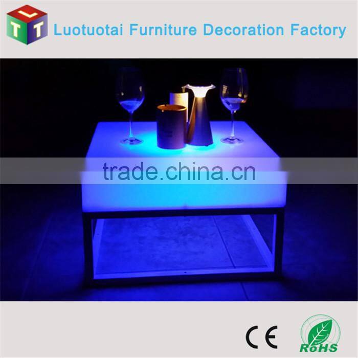 16 color change illumianted lighted up led tea/coffee/cocktail bar table