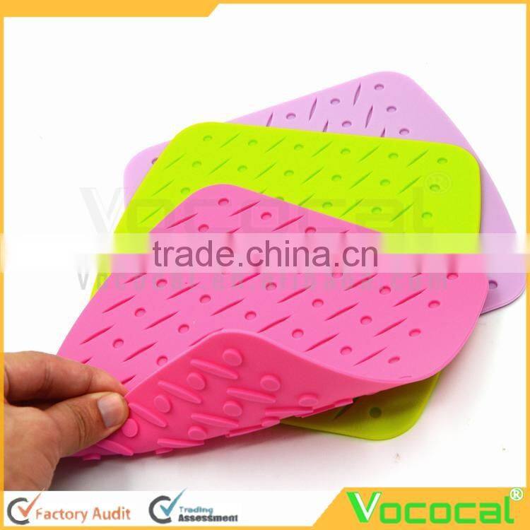 Small Smooth Angle Square Silicone Placemat Cup Mat Coaster Place Mat