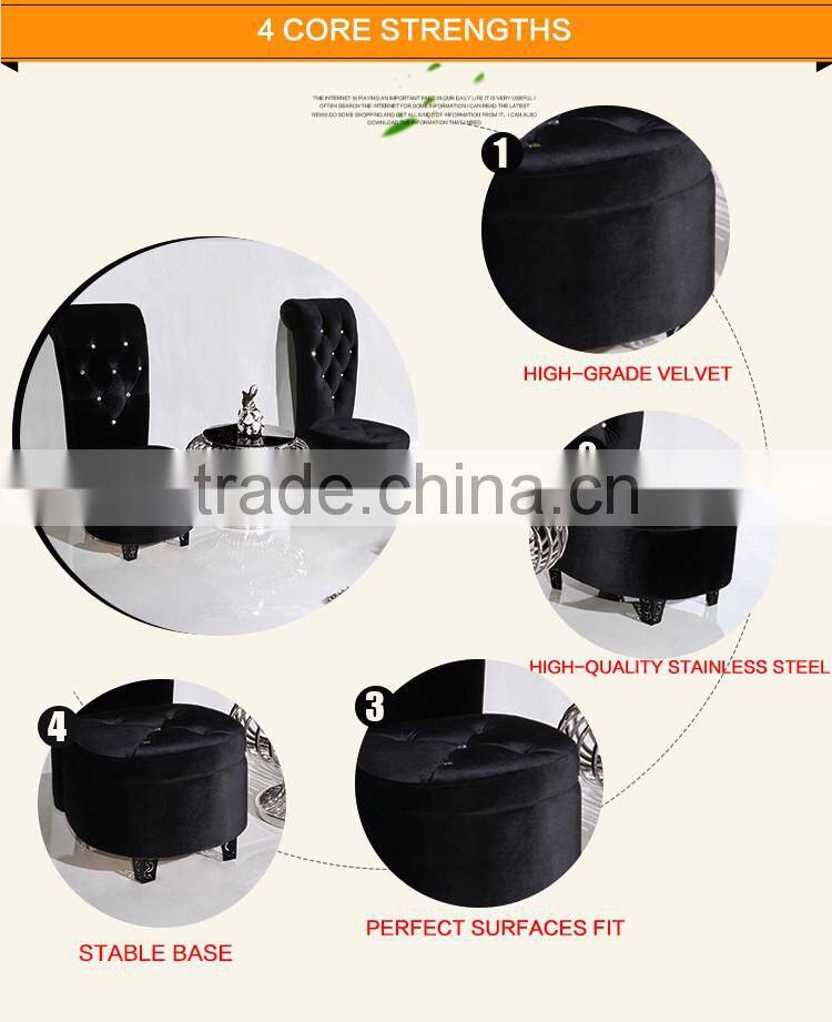 FC34 Hot Sale Black High Back Dining Chair Sofa Chair Leisure Chair Fabric