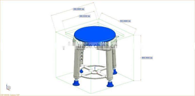 Swivel Bath Stool/ Rotating Shower stool/height adjustable bath seat/Swivel Bath Stool with rotating padding seat