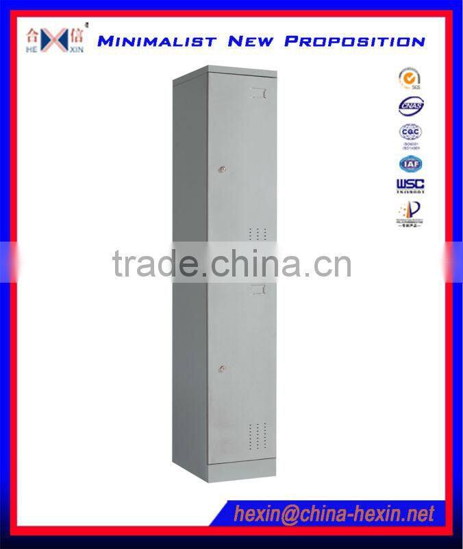 Popular Modern Steel Olympic Furniture KD Double Door Two Tiers Gym Photo Locker with Keypad Lock, Steel Locker