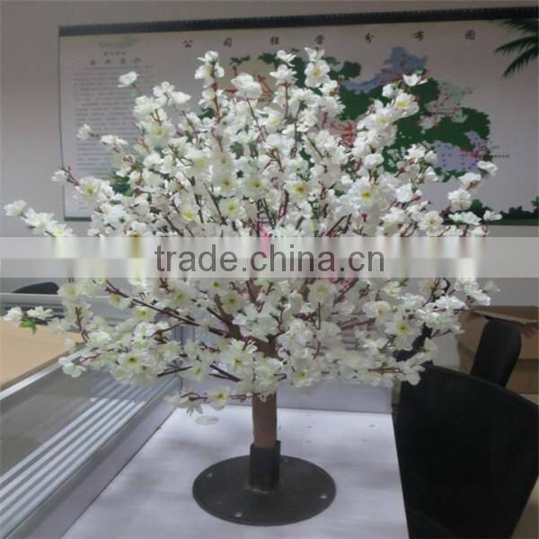 SJ223002 artificial cherry blossom sakura tree large plastic white color flower tree