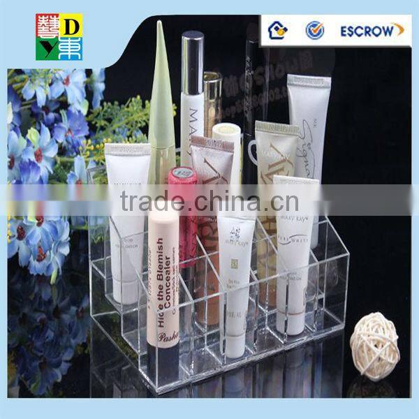 High quality of clear acrylic make up display stands from shenzhen