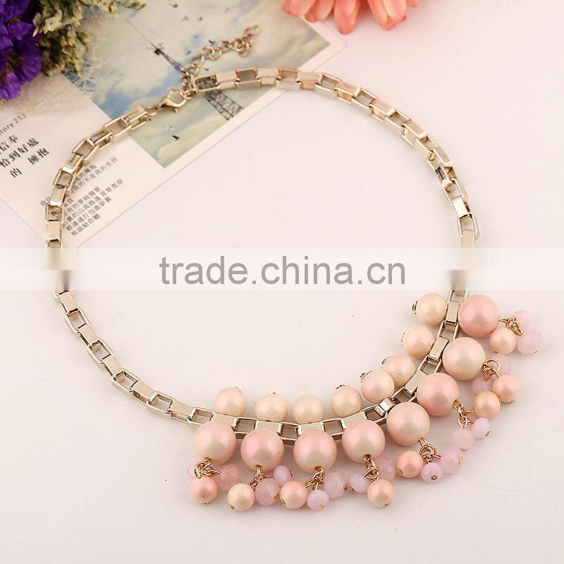 2015 Last fashion jewelry for laddy,beautiful crystal chain necklace