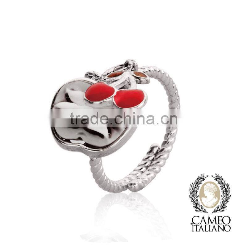 Hot Sale 925 Sterling Classic Silver Cherry Cameo Pendant Made in Italy