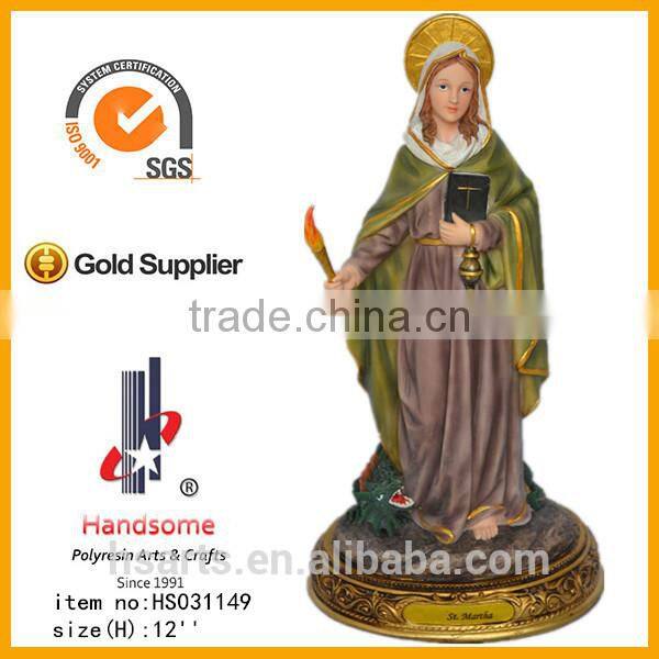 12 INCH polyresin Religious Crafts St. Martha