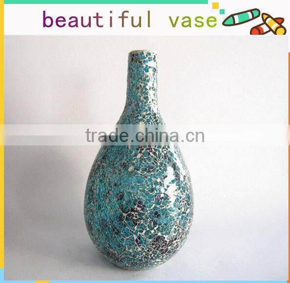 Gorgeous Design Antique Stained Jewelry Blue Flower Murano Glass Decorations