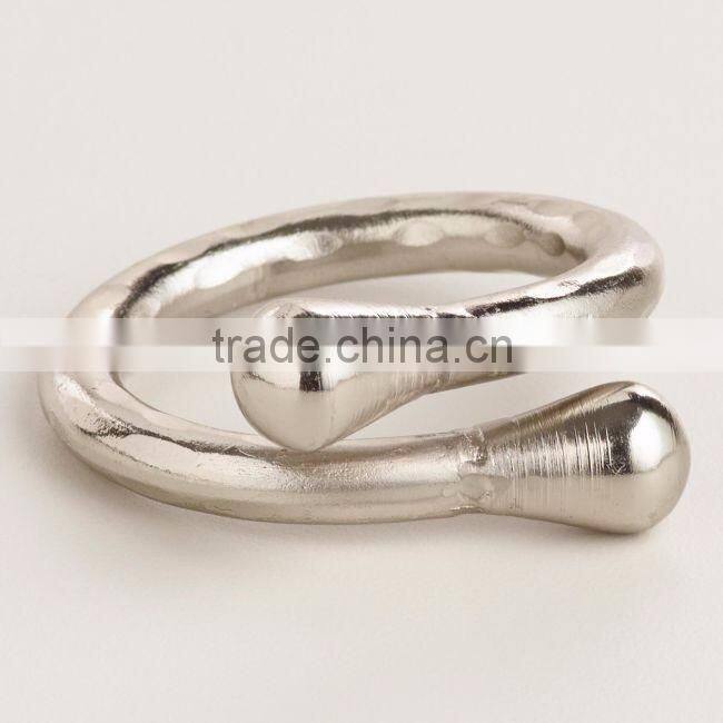 brass plated wholesale shiny wedding napkin rings
