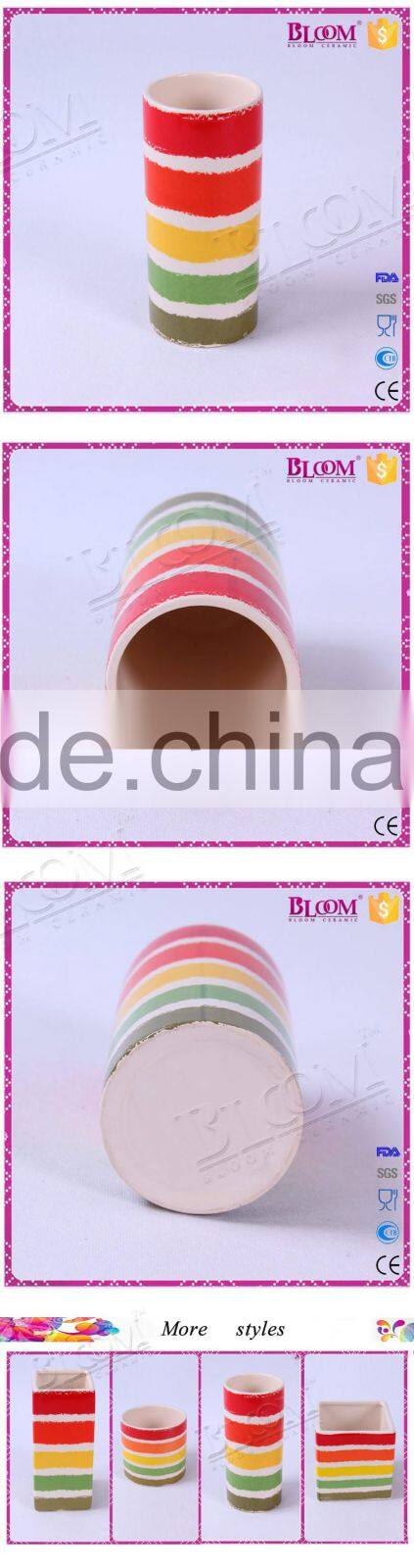 home decorative beautiful round tall ceramic vase