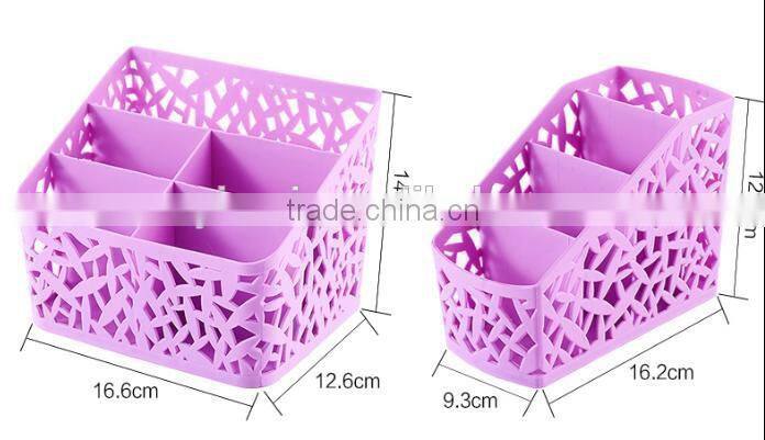 emc Plastic Storage Box Desktop 4 Grid Sub-grid Storage Case
