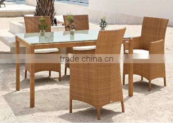 5 Pieces Color Option Outdoor Dining Table And Chair Set