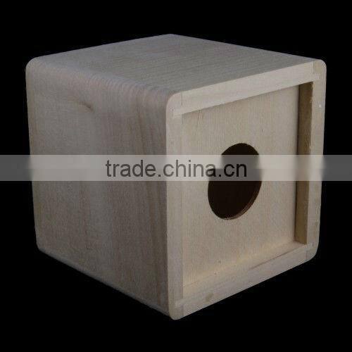 eco-friendly small nature color wooden money box wholesale
