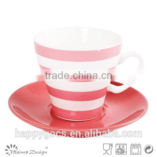 colorful and full decal new bone china coffee cup and saucer