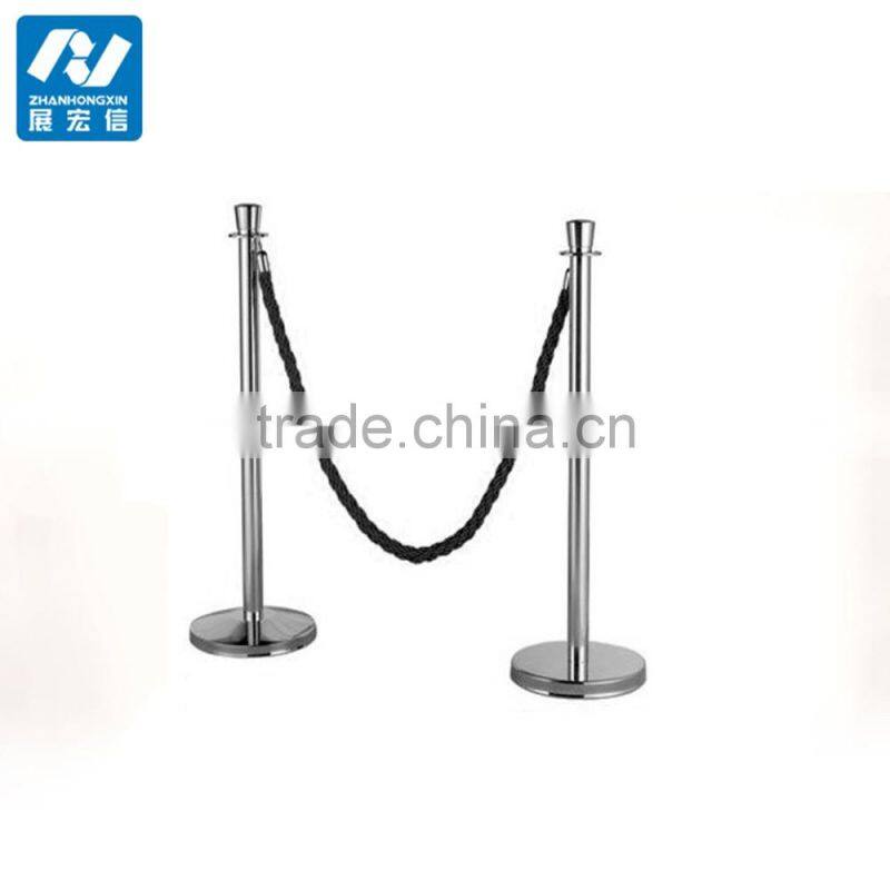 Cone base queue line crowd control rope barrier