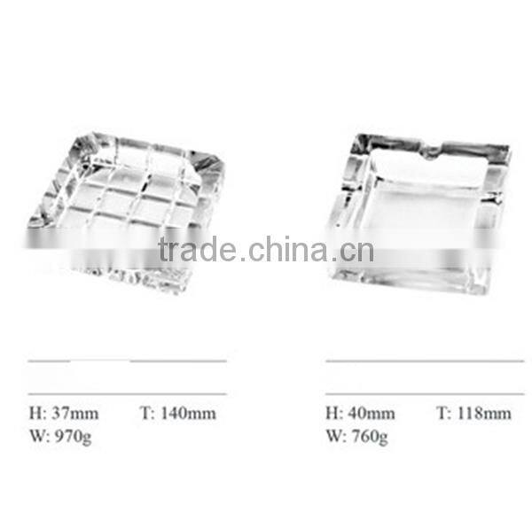 Small Triangle Glass Ashtray Crystal Ashtray square glass smoking tray