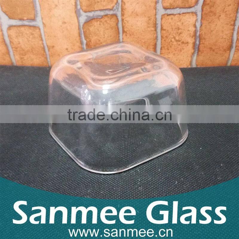 Fine Crystal Square Shaped Glass Candleholder Bowls