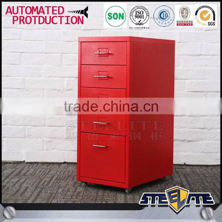 5 tiers drawers knock down office metal drawer file storage cabinet