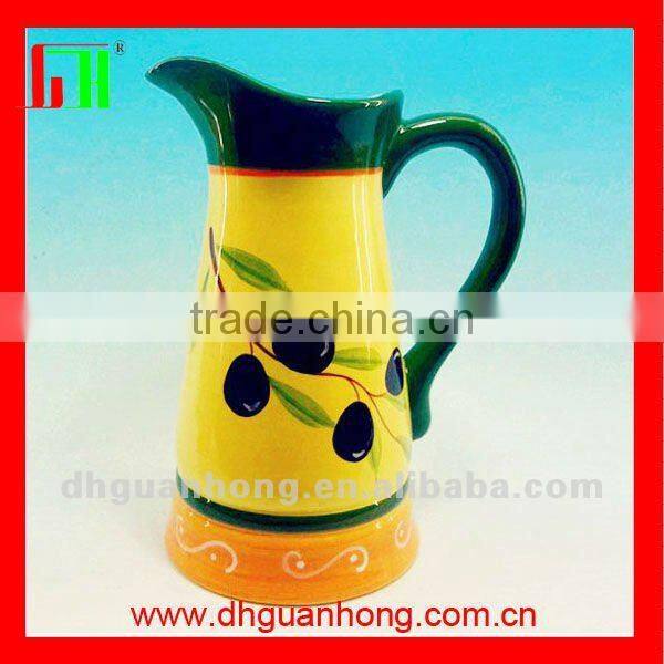 Hot sale Dolomite handpainted ceramic water can