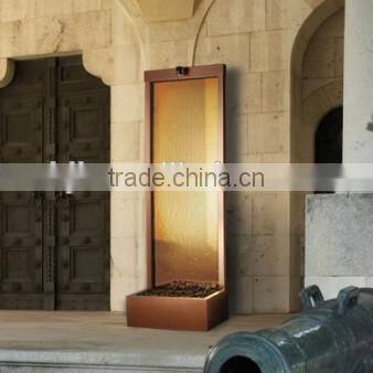 indoor glass mirror waterfall floor standing room divider