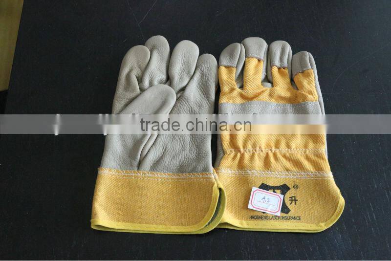 Safety Cow Split Leather Working Gloves From Guangzhou Supplier