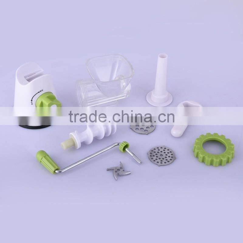 Manual Meat Grinder Kitchen Hand Crank Sausage Stuffer Pasta Maker