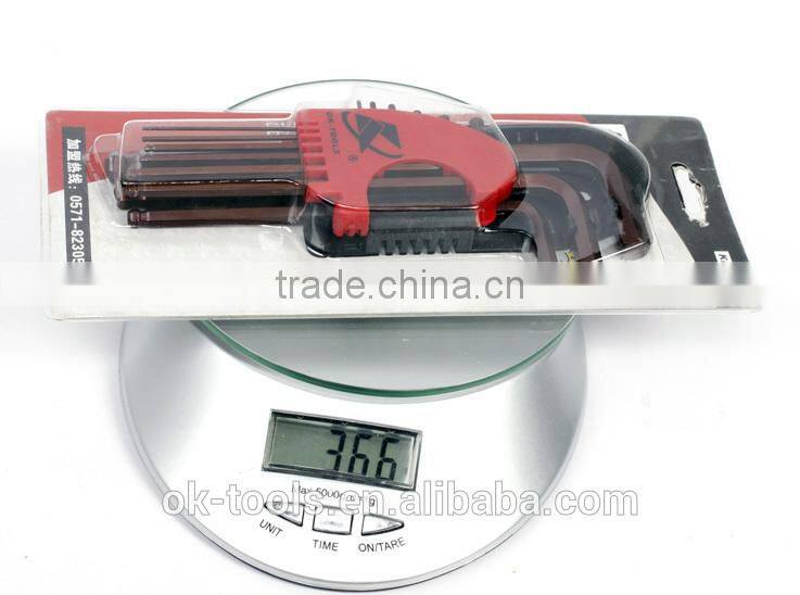 Ok-Tools 9pcs Ball Point Long Hex Key set metric