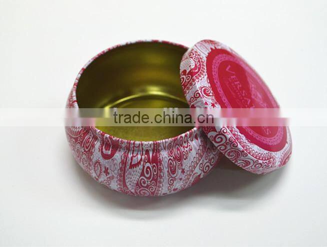 Promotional metal jar candles with lids