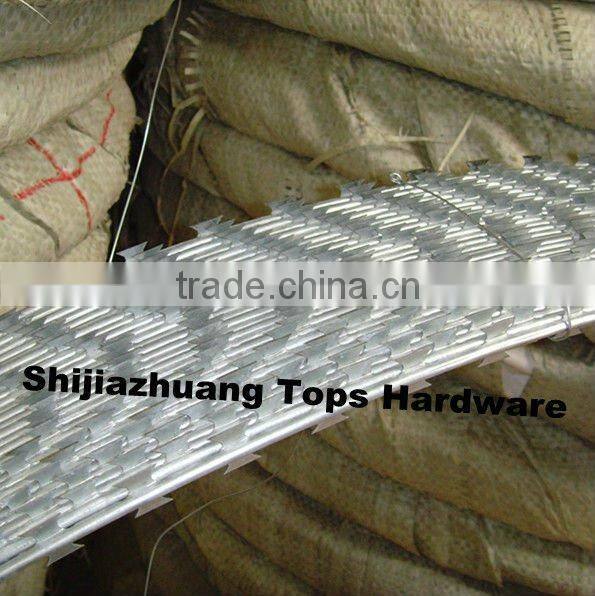 cross type galvanized razor barbed wire fence for military
