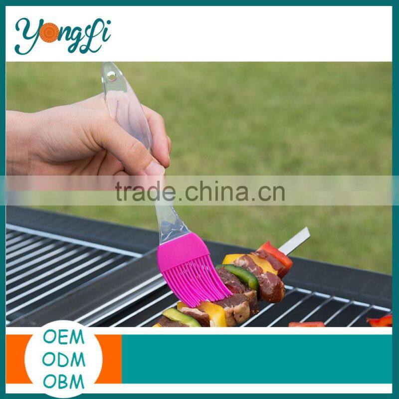 Wholesale Silicone plasitc handle grill brush ,BBQ Grill Brush 2015