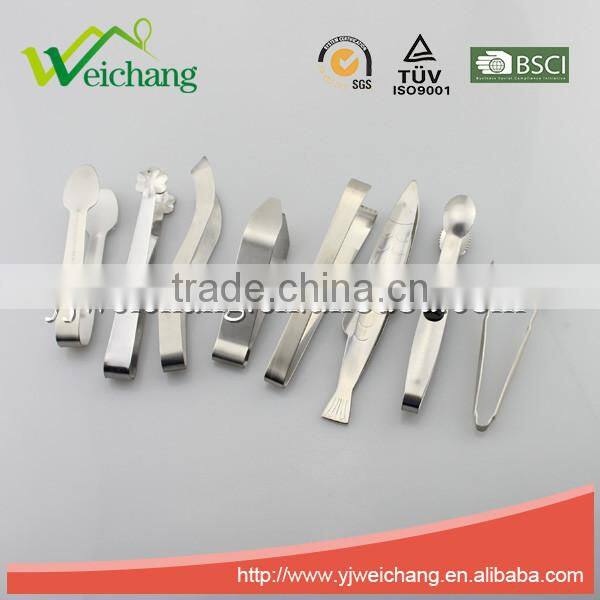 WCE456 premium whole Stainless Steel Food Tong Ice tong cube sugar tong serve tong with PP handle