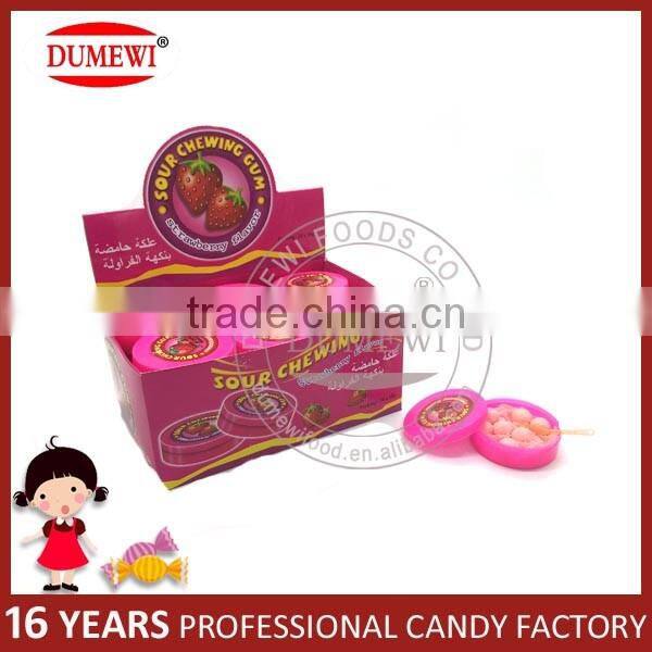 16g Fruit Flavor Bubble Gum with Sour Powder