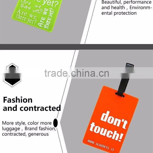 Custom high quality soft PVC silicone luggage tag for airline